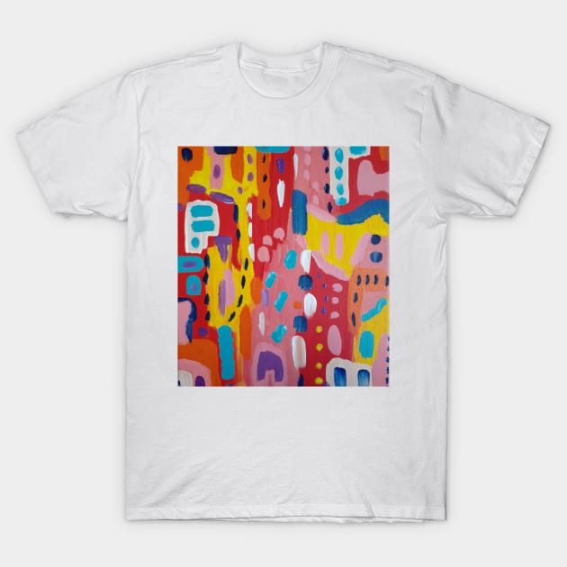 Bold Primary Colors Abstract Painting T-Shirt by DanielleGensler